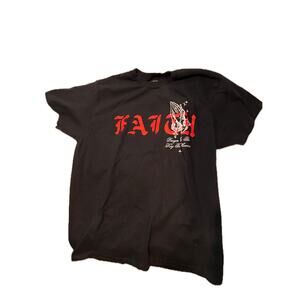 FashionNova Faith Black T-Shirt Mens Large